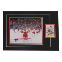 Dominik Hasek Signed 12x17 Custom Matted Sports Card Display with Photo (JSA) at PristineAuction.com