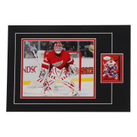 Dominik Hasek Signed 12x17 Custom Matted Sports Card Display with Photo (JSA) at PristineAuction.com