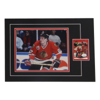 Jeremy Roenick Signed 12x17 Custom Matted Sports Card Display with Photo (JSA) at PristineAuction.com