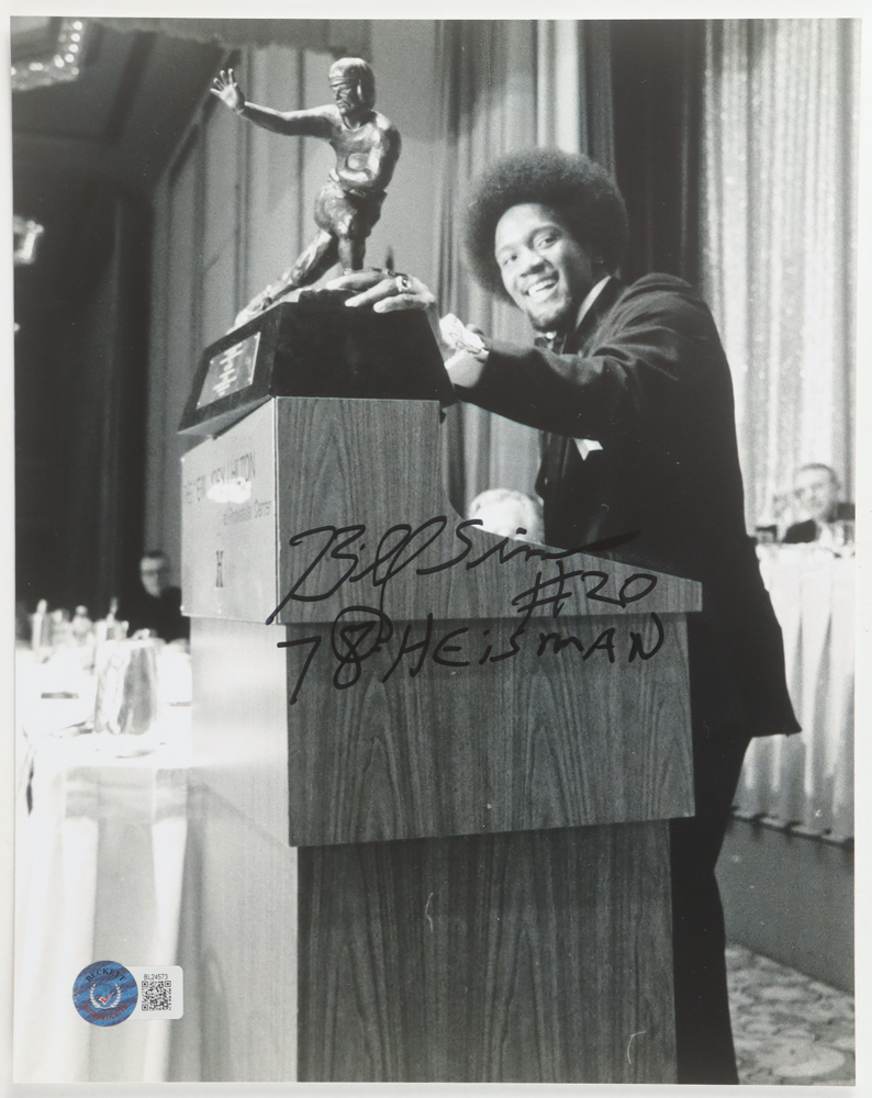 Billy Sims Signed 8x10 Photo Inscribed "78 Heisman" (Beckett) at PristineAuction.com Billy Sims Signed 8x10 Photo Inscribed "78 Heisman" (Beckett) at PristineAuction.com