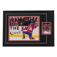 Nick Suzuki Signed 12x17 Custom Matted Sports Card Display with Photo (JSA) at PristineAuction.com