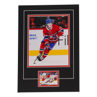 Cole Caufield Signed 12x17 Custom Matted Sports Card Display with Photo (JSA) at PristineAuction.com