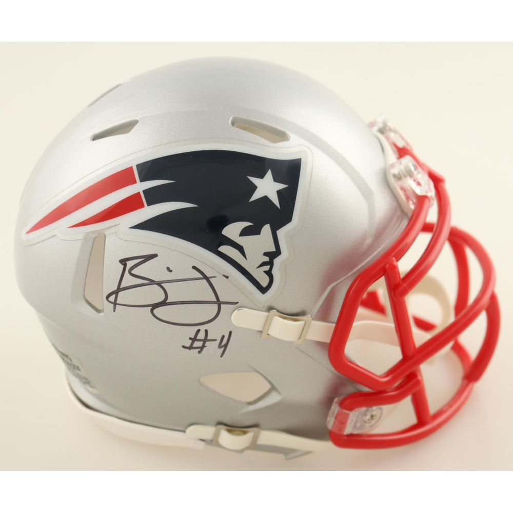 Bailey Zappe Signed Patriots Speed Mini Helmet (JSA) at PristineAuction.com