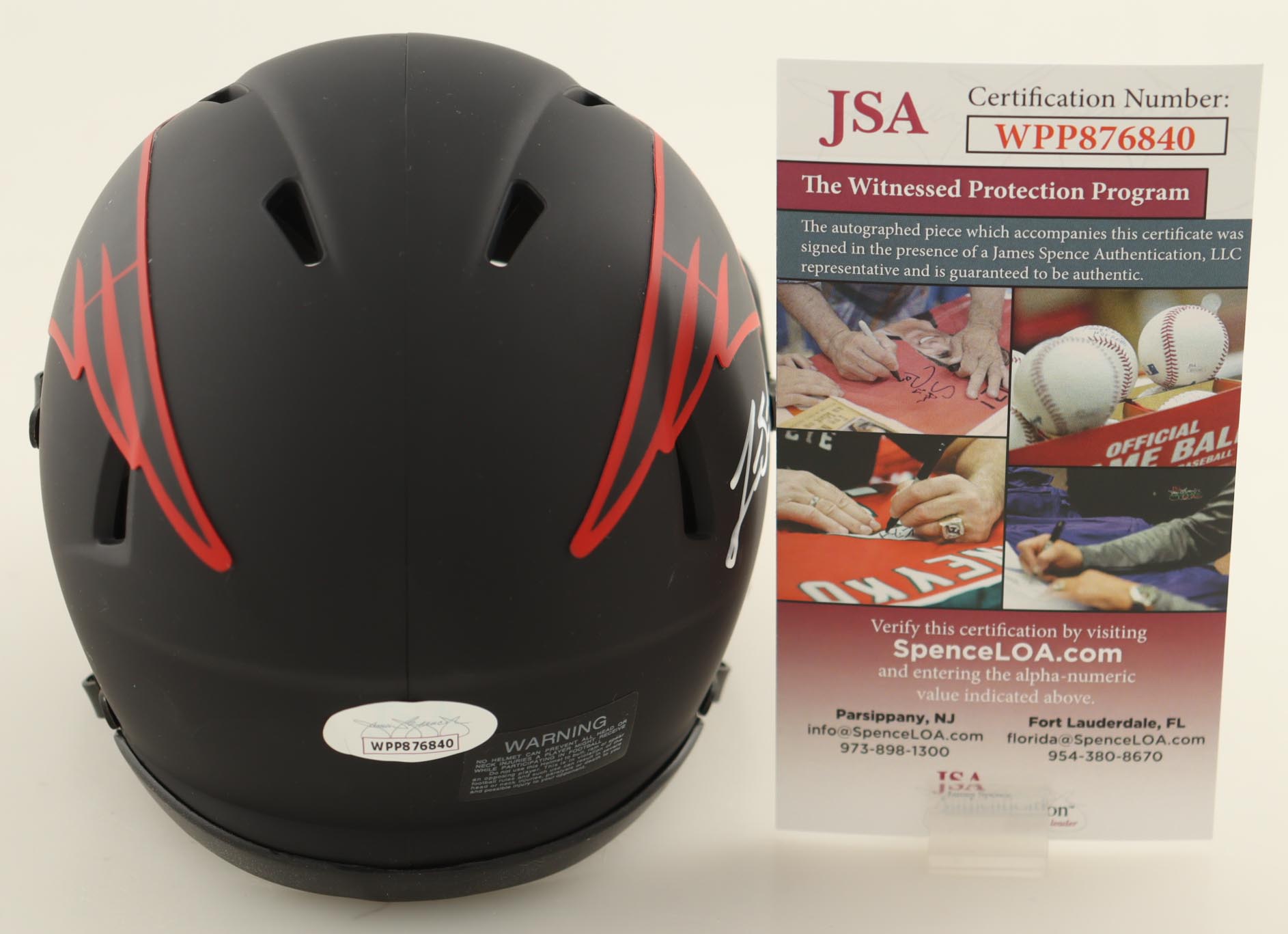 Jarrett Stidham Signed Patriots Eclipse Alternate Speed Mini Helmet (JSA) at PristineAuction.com Jarrett Stidham Signed Patriots Eclipse Alternate Speed Mini Helmet (JSA) at PristineAuction.com