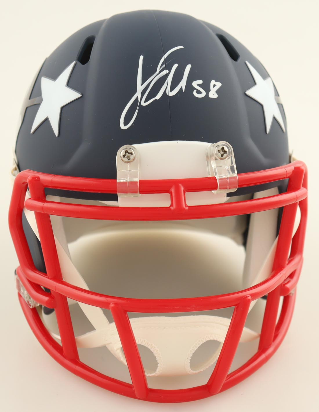 Jaime Collins Signed Patriots AMP Alternate Speed Mini Helmet (New England Picture) at PristineAuction.com Jaime Collins Signed Patriots AMP Alternate Speed Mini Helmet (New England Picture) at PristineAuction.com