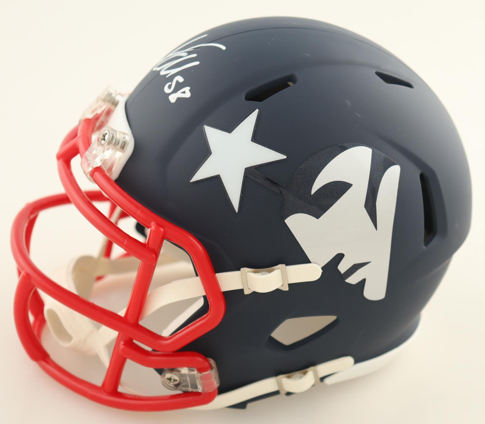 Jaime Collins Signed Patriots AMP Alternate Speed Mini Helmet (New England Picture) at PristineAuction.com Jaime Collins Signed Patriots AMP Alternate Speed Mini Helmet (New England Picture) at PristineAuction.com