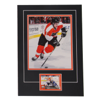 Daniel Briere Signed 12x17 Custom Matted Sports Card Display with Photo (JSA) at PristineAuction.com
