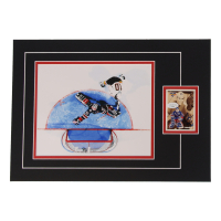 Mike Richter Signed 12x17 Custom Matted Sports Card Display with Photo (JSA) at PristineAuction.com