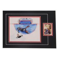 Mike Richter Signed 12x17 Custom Matted Sports Card Display with Photo (JSA) at PristineAuction.com