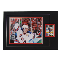 Jamie Langenbrunner Signed 12x17 Custom Matted Sports Card Display with Photo (JSA) at PristineAuction.com