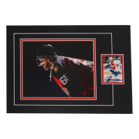 Jaromir Jagr Signed 12x17 Custom Matted Sports Card Display with Photo (JSA) at PristineAuction.com
