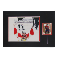 Aleksander Barkov Signed 12x17 Custom Matted Sports Card Display with Photo (JSA) at PristineAuction.com