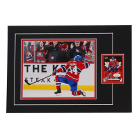 Nick Suzuki Signed 12x17 Custom Matted Sports Card Display with Photo (JSA) at PristineAuction.com