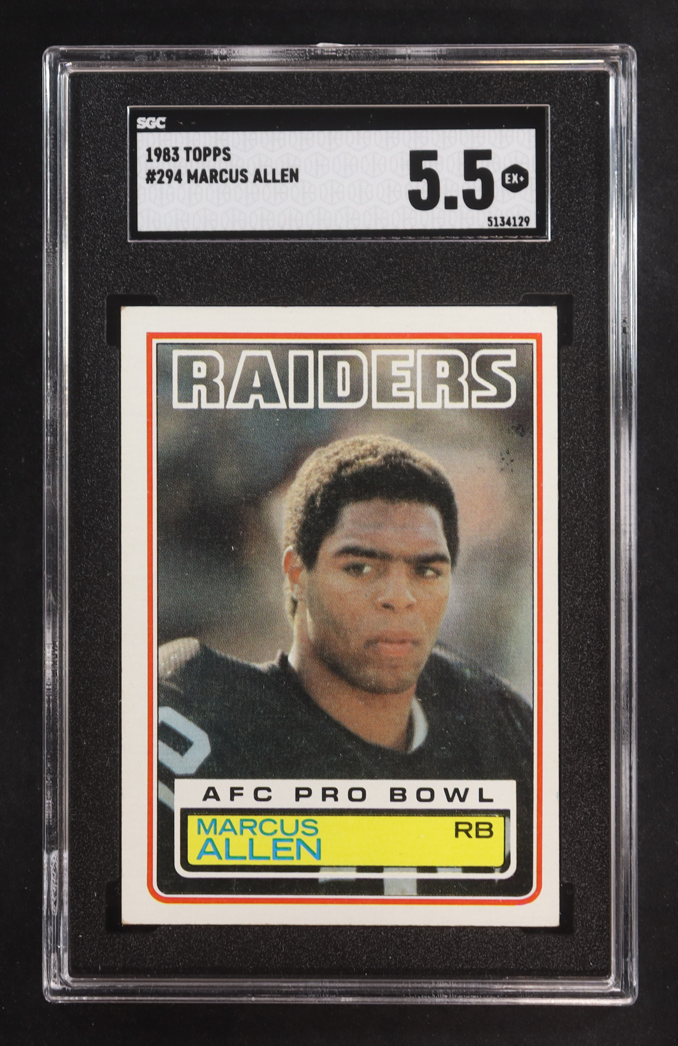 Marcus Allen 1983 Topps #294 RC (SGC 5.5) at PristineAuction.com Marcus Allen 1983 Topps #294 RC (SGC 5.5) at PristineAuction.com