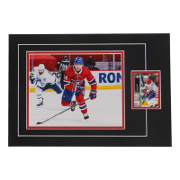 Nick Suzuki Signed 12x17 Custom Matted Sports Card Display with Photo (JSA) at PristineAuction.com