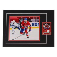 Nick Suzuki Signed 12x17 Custom Matted Sports Card Display with Photo (JSA) at PristineAuction.com