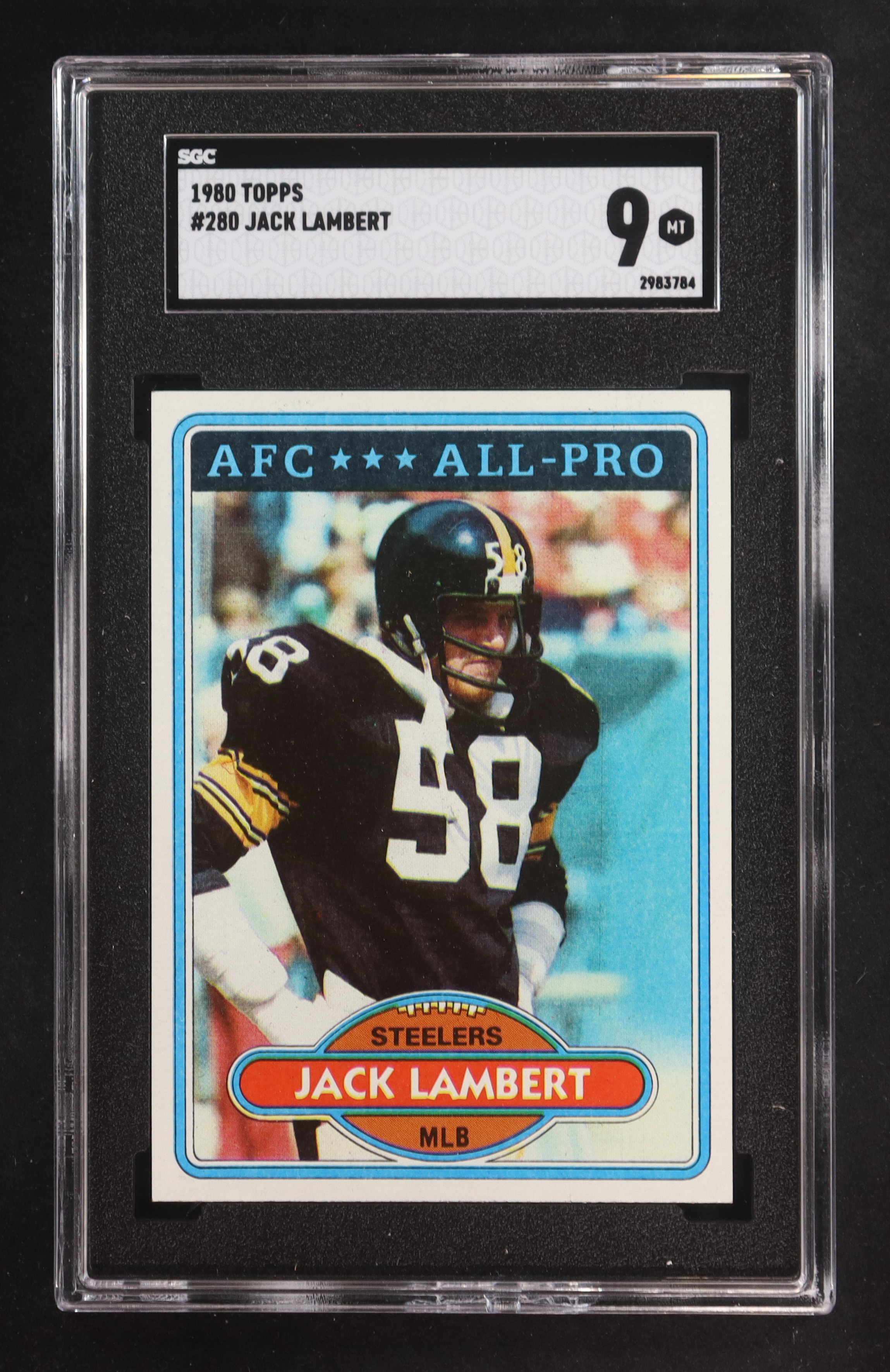 Jack Lambert 1980 Topps #280 (SGC 9) at PristineAuction.com Jack Lambert 1980 Topps #280 (SGC 9) at PristineAuction.com
