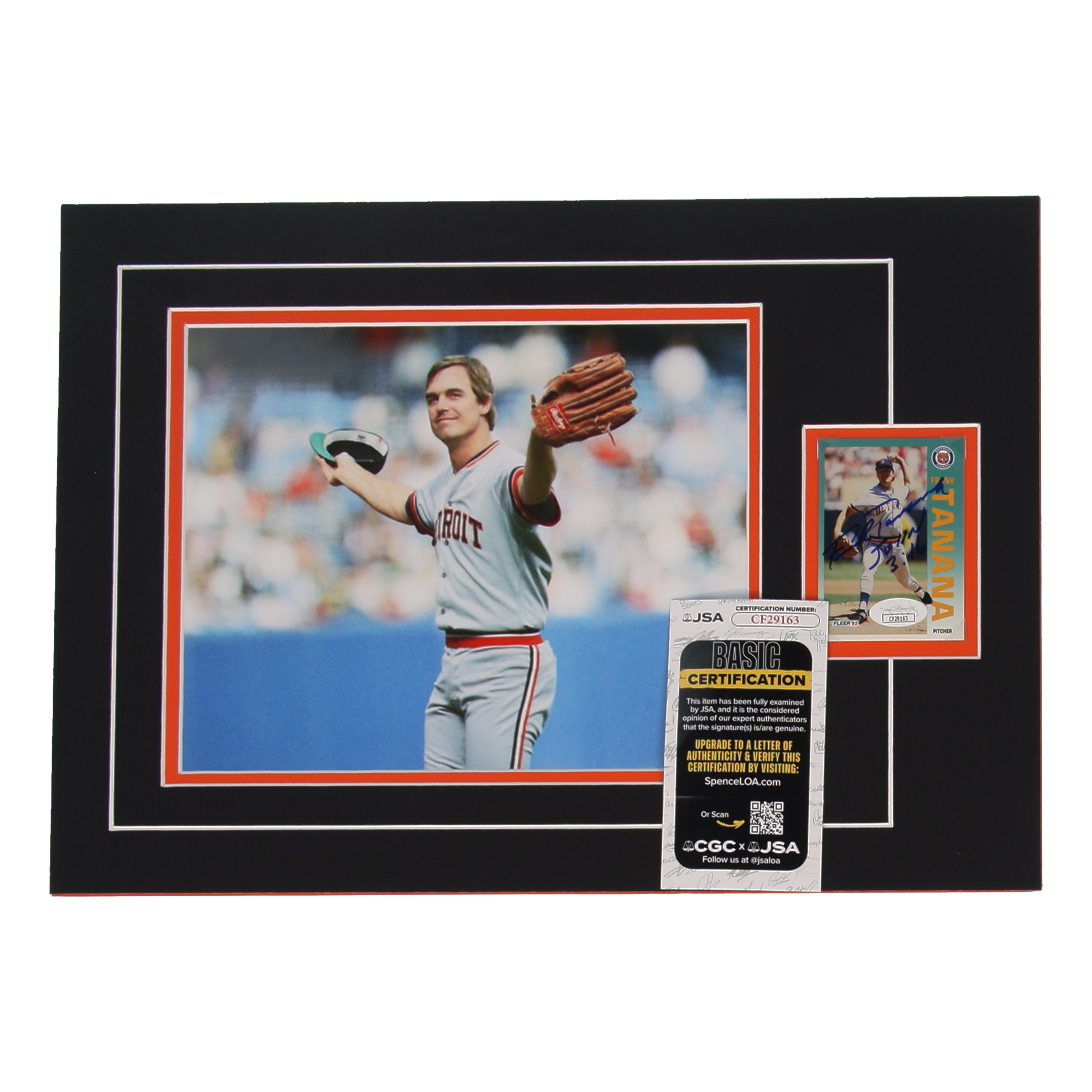 Frank Tanana Signed 12x17 Custom Matted Sports Card Display with Photo (JSA) at PristineAuction.com Frank Tanana Signed 12x17 Custom Matted Sports Card Display with Photo (JSA) at PristineAuction.com