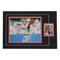 Frank Tanana Signed 12x17 Custom Matted Sports Card Display with Photo (JSA) at PristineAuction.com
