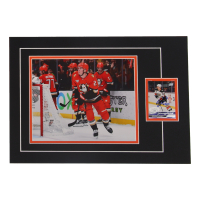 Jackson LaCombe Signed 12x17 Custom Matted Sports Card RC Display with Photo (JSA) at PristineAuction.com