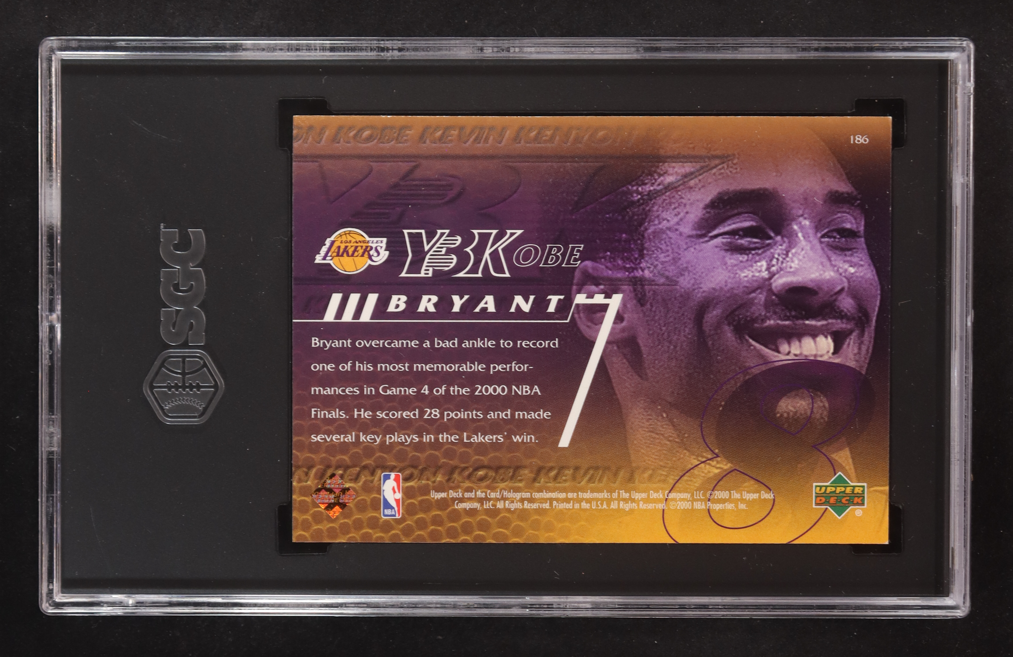 Kobe Bryant 2000-01 Upper Deck Y3K #186 (SGC 8.5) at PristineAuction.com Kobe Bryant 2000-01 Upper Deck Y3K #186 (SGC 8.5) at PristineAuction.com