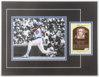 Andre Dawson Signed Cubs Hall of Fame Card Custom Lithograph Display with Photo (JSA) at PristineAuction.com