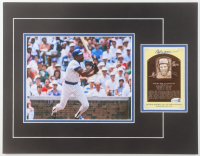Andre Dawson Signed Cubs Hall of Fame Card Custom Lithograph Display with Photo (JSA) at PristineAuction.com
