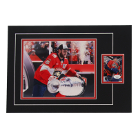 Aleksander Barkov Signed 12x17 Custom Matted Sports Card Display with Photo (JSA) at PristineAuction.com