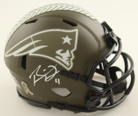 Bailey Zappe Signed Patriots Salute to Service Alternate Speed Mini Helmet (JSA) at PristineAuction.com
