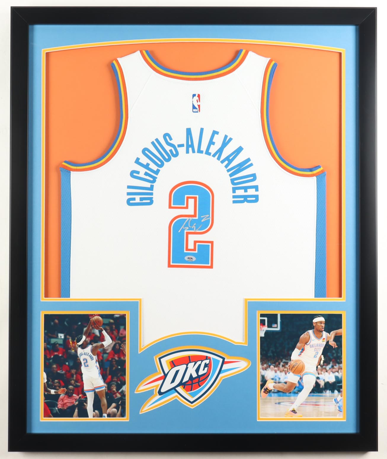 Shai Gilgeous-Alexander Signed Custom Framed Jersey Display with Photos (PSA) at PristineAuction.com Shai Gilgeous-Alexander Signed Custom Framed Jersey Display with Photos (PSA) at PristineAuction.com