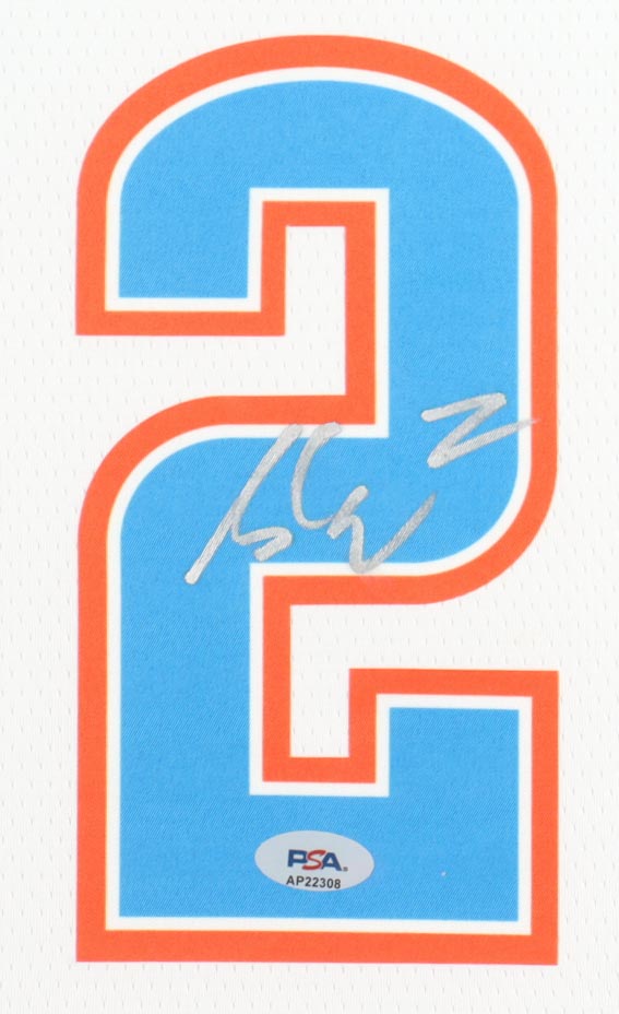 Shai Gilgeous-Alexander Signed Custom Framed Jersey Display with Photos (PSA) at PristineAuction.com Shai Gilgeous-Alexander Signed Custom Framed Jersey Display with Photos (PSA) at PristineAuction.com