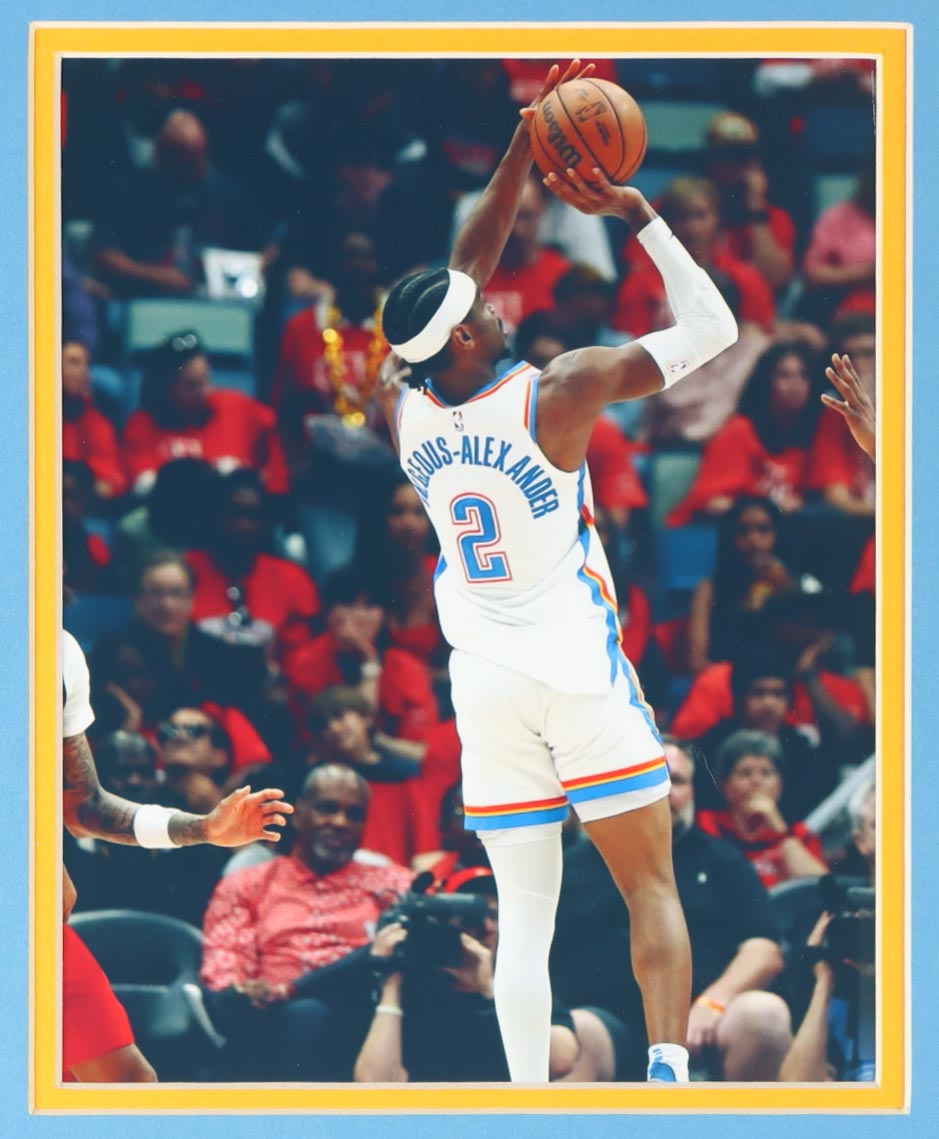 Shai Gilgeous-Alexander Signed Custom Framed Jersey Display with Photos (PSA) at PristineAuction.com Shai Gilgeous-Alexander Signed Custom Framed Jersey Display with Photos (PSA) at PristineAuction.com