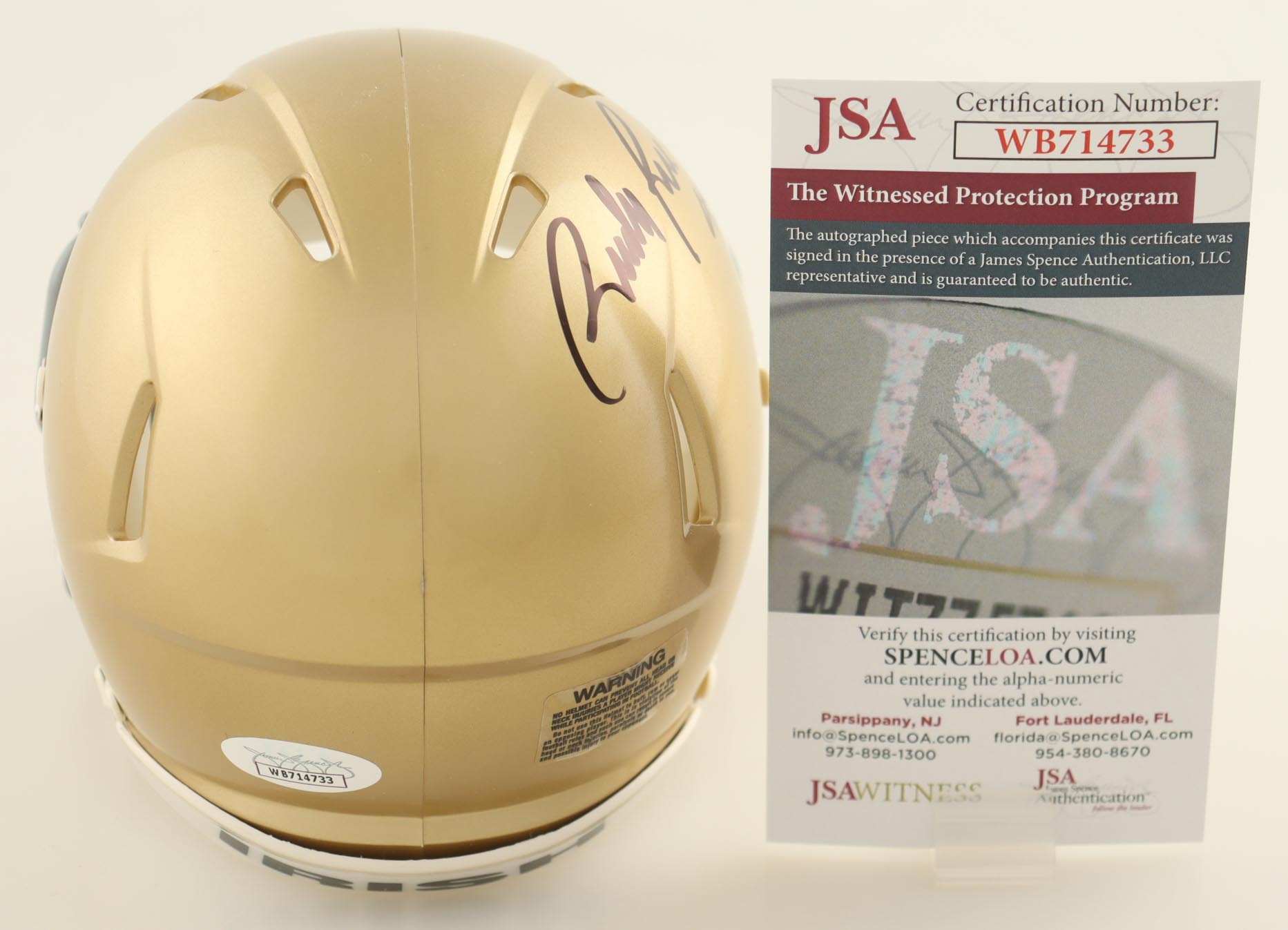 Rudy Ruettiger Signed Notre Dame Fighting Irish Speed Mini Helmet (JSA) at PristineAuction.com Rudy Ruettiger Signed Notre Dame Fighting Irish Speed Mini Helmet (JSA) at PristineAuction.com