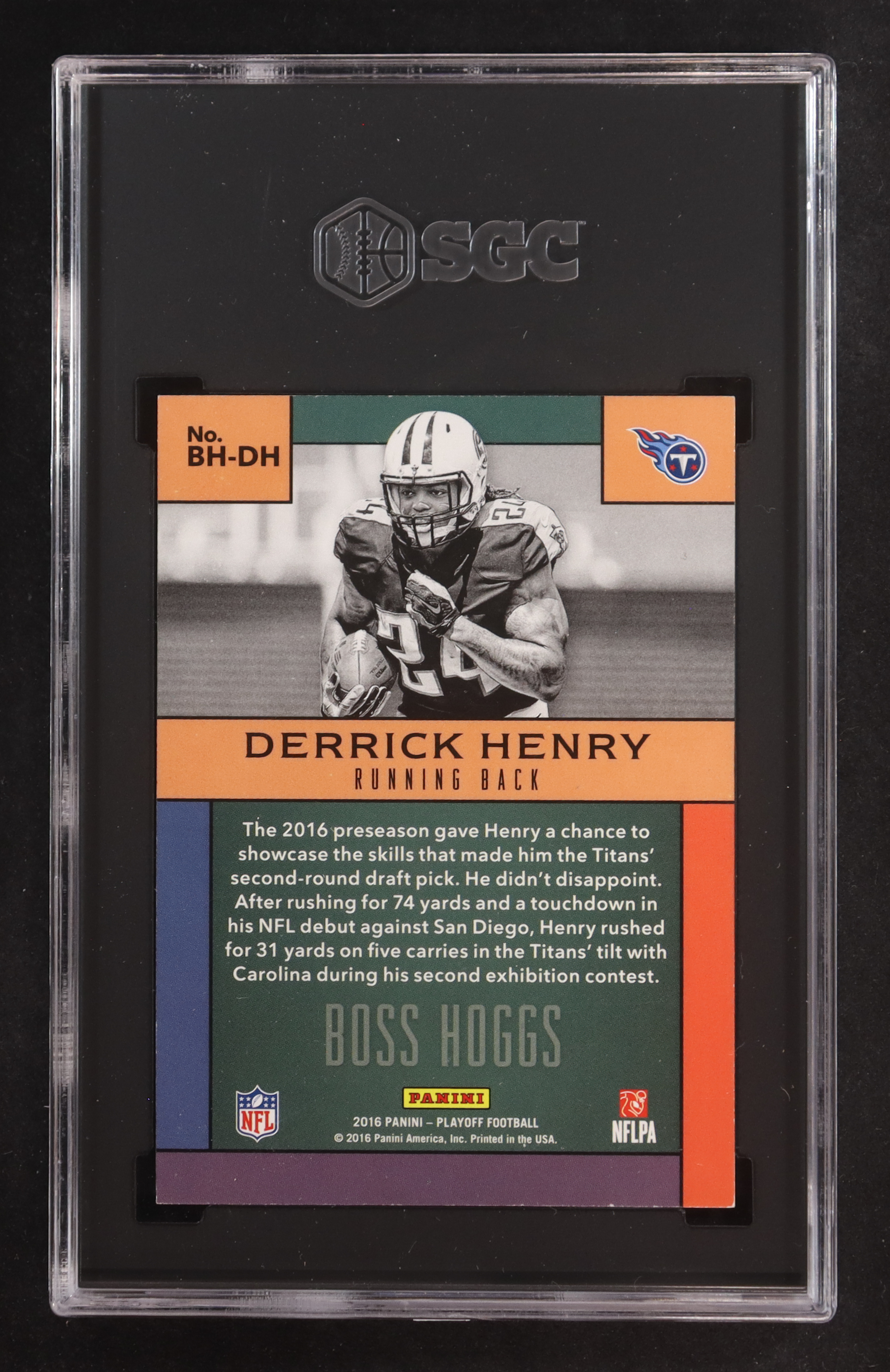 Derrick Henry 2016 Panini Playoff Boss Hogs #BH-DH RC (SGC 7) at PristineAuction.com Derrick Henry 2016 Panini Playoff Boss Hogs #BH-DH RC (SGC 7) at PristineAuction.com