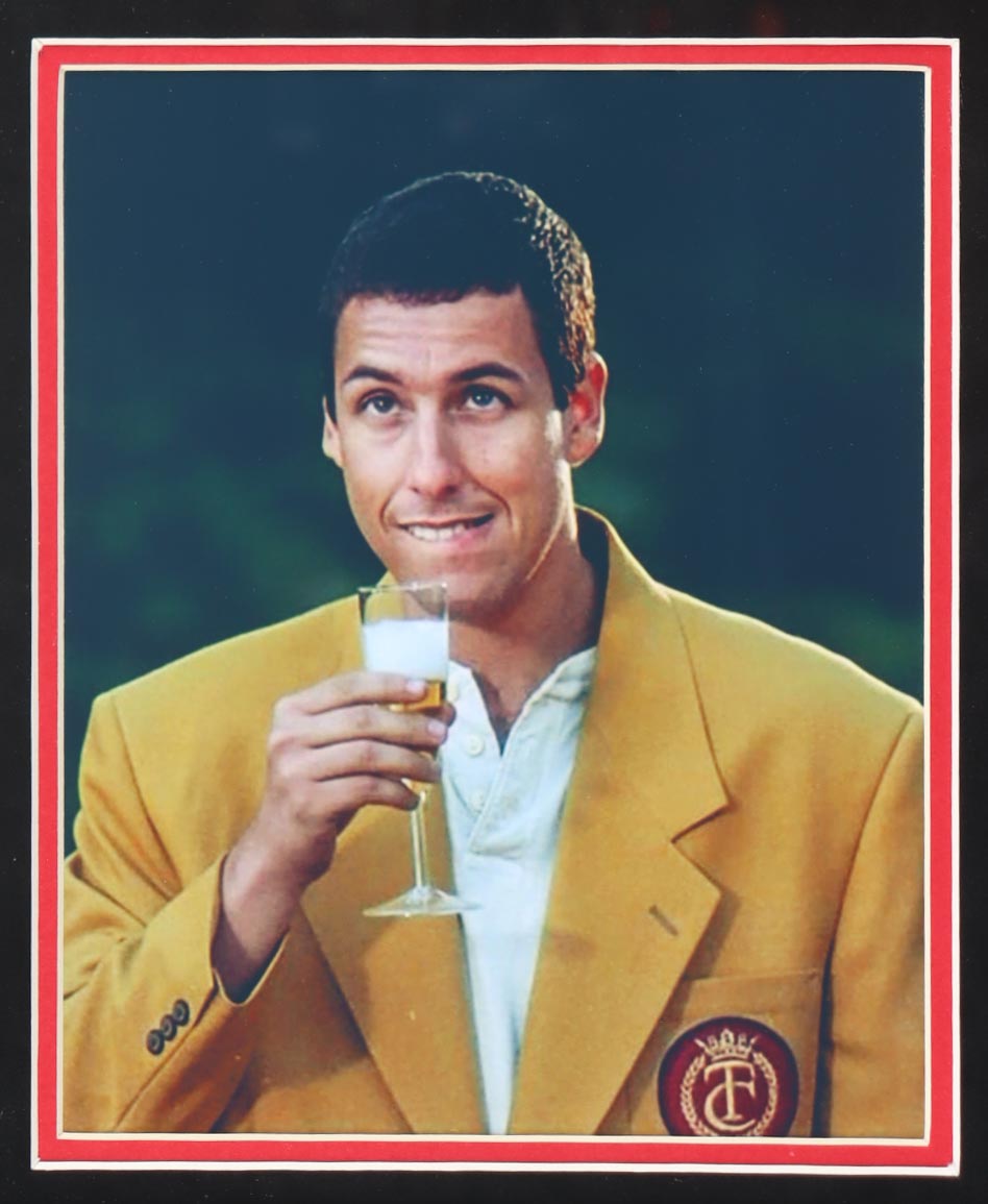 Adam Sandler Signed Custom Framed Tour Championship Gold Jacket Display with Photos (PSA) at PristineAuction.com Adam Sandler Signed Custom Framed Tour Championship Gold Jacket Display with Photos (PSA) at PristineAuction.com