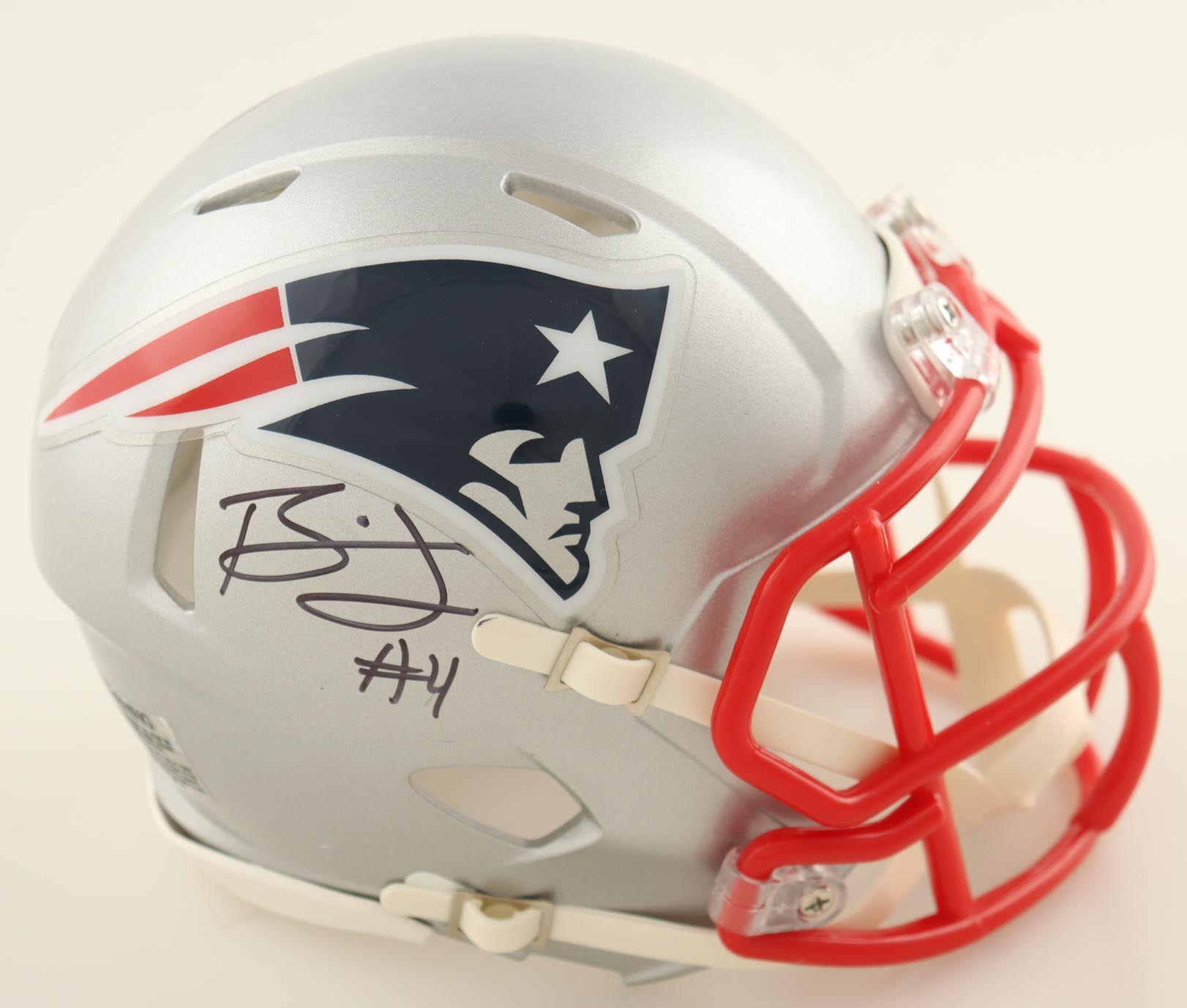 Bailey Zappe Signed Patriots Speed Mini Helmet (JSA) at PristineAuction.com Bailey Zappe Signed Patriots Speed Mini Helmet (JSA) at PristineAuction.com
