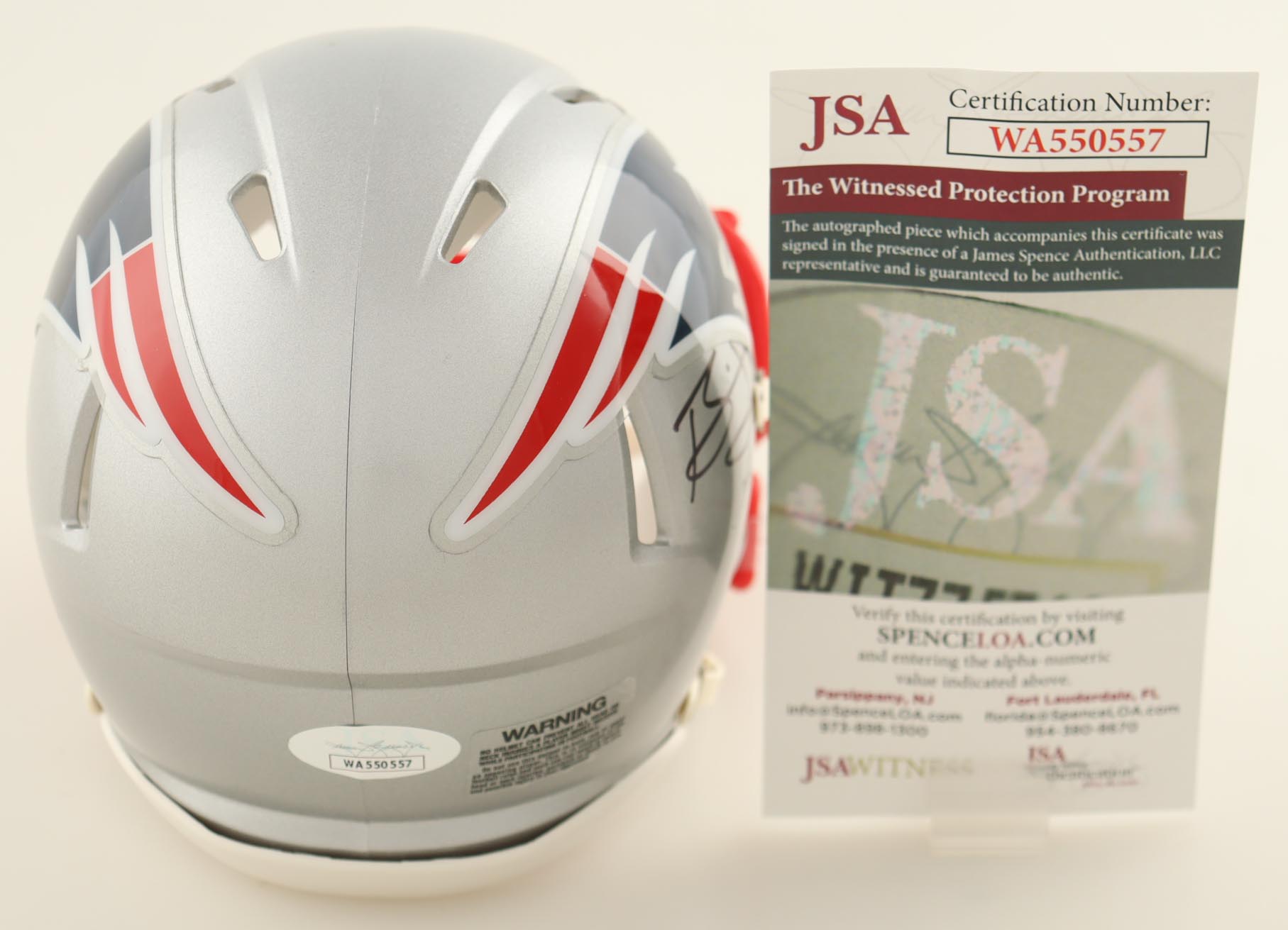 Bailey Zappe Signed Patriots Speed Mini Helmet (JSA) at PristineAuction.com Bailey Zappe Signed Patriots Speed Mini Helmet (JSA) at PristineAuction.com