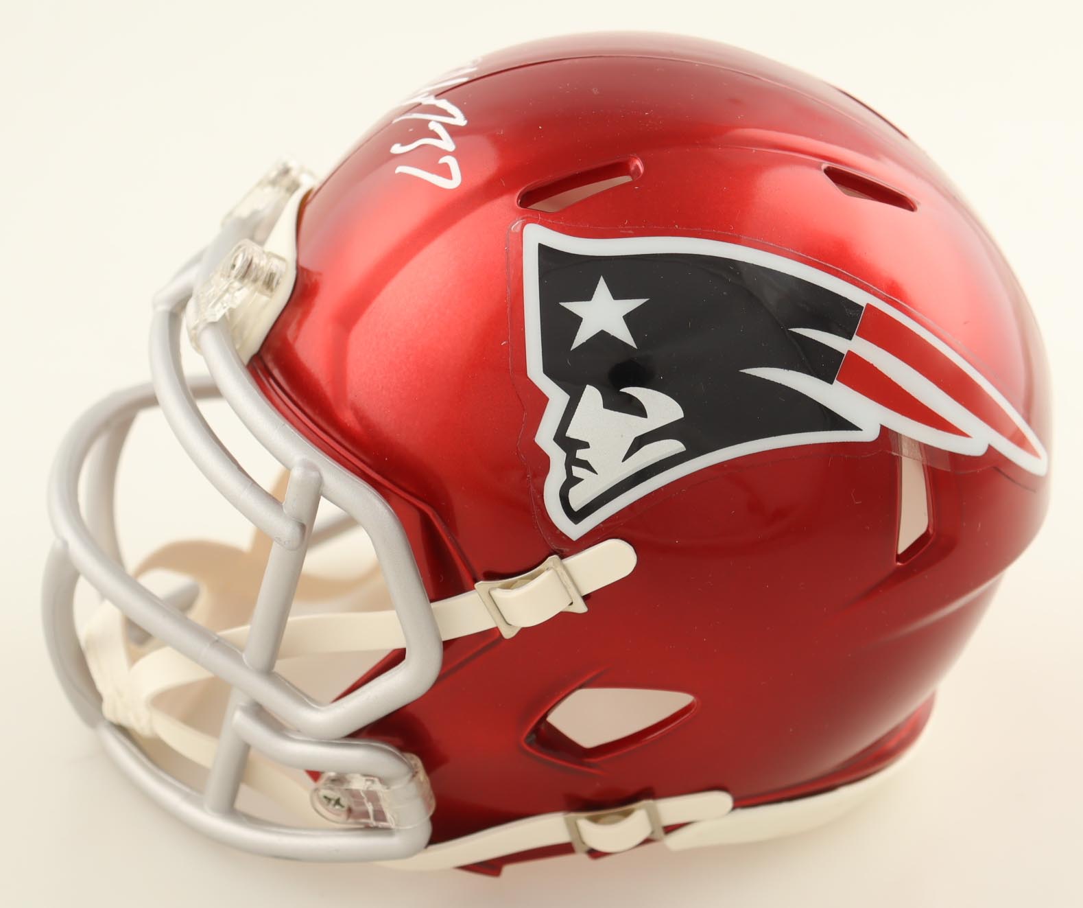 Damien Harris Signed Patriots Flash Alternate Speed Mini Helmet (NEP) at PristineAuction.com Damien Harris Signed Patriots Flash Alternate Speed Mini Helmet (NEP) at PristineAuction.com