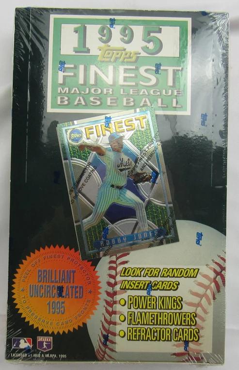 1995 Topps Finest Baseball Hobby Wax Box with (24) Packs at PristineAuction.com 1995 Topps Finest Baseball Hobby Wax Box with (24) Packs at PristineAuction.com