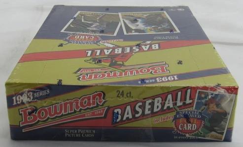 1993 Bowman Baseball Hobby Wax Box with (24) Packs at PristineAuction.com 1993 Bowman Baseball Hobby Wax Box with (24) Packs at PristineAuction.com