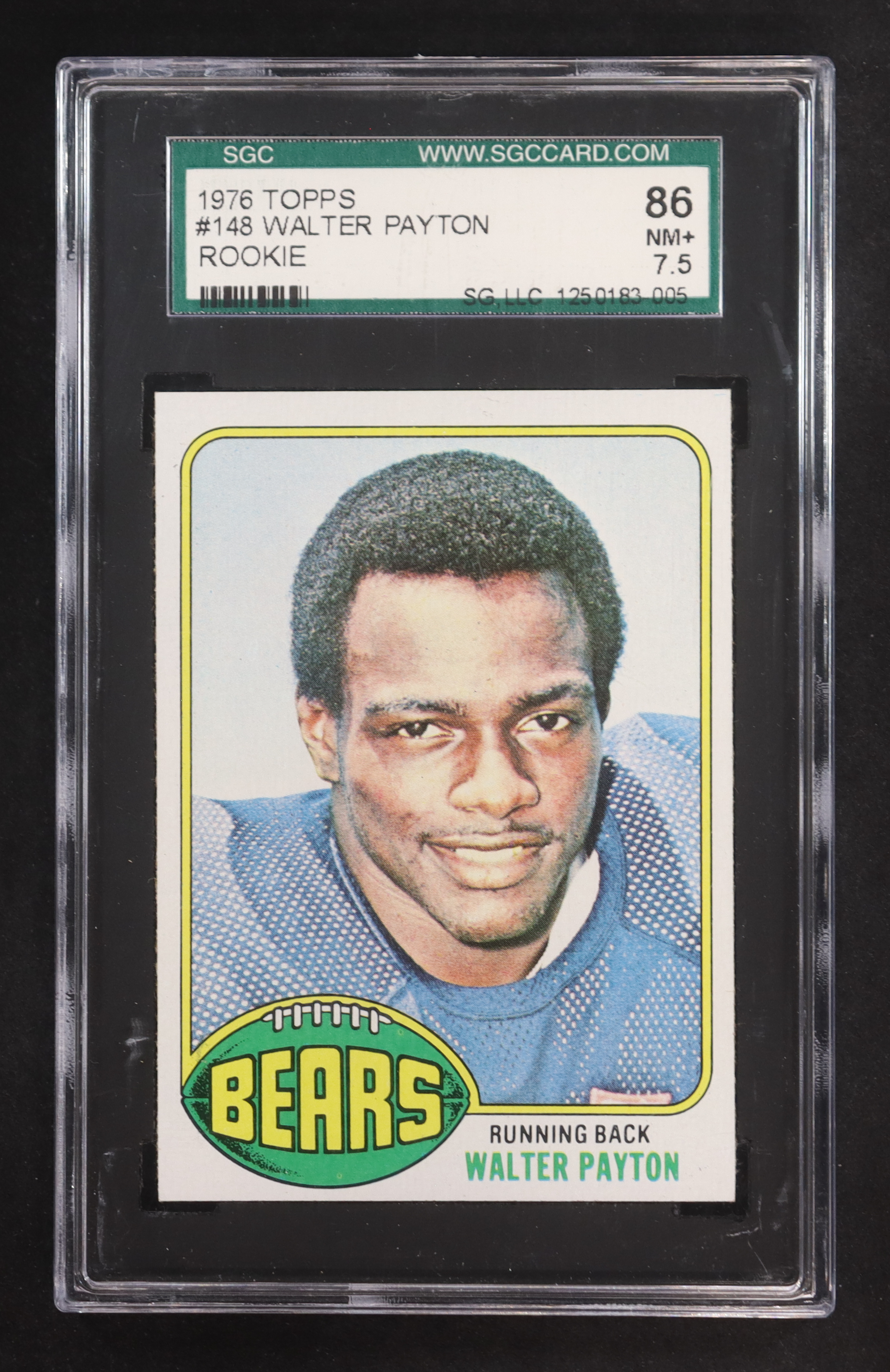 Walter Payton 1976 Topps Rookie #148 RC (SGC 7.5) at PristineAuction.com Walter Payton 1976 Topps Rookie #148 RC (SGC 7.5) at PristineAuction.com