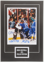 Ron Hextall & Felix Potvin Signed Flyers vs Maple Leafs Custom Lithograph Display (JSA) at PristineAuction.com