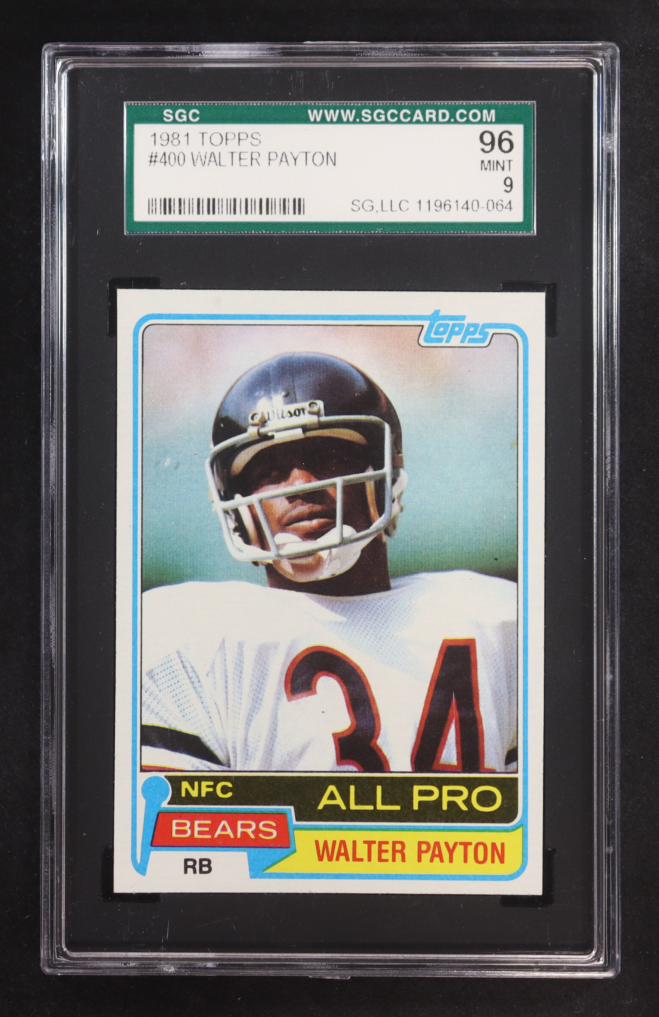 Walter Payton 1981 Topps #400 (SGC 9) at PristineAuction.com Walter Payton 1981 Topps #400 (SGC 9) at PristineAuction.com