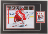 Chris Osgood Signed Red Wings Sports Card Custom Lithograph Display with Photo (JSA) at PristineAuction.com
