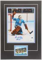 Les Binkley Signed Penguins Custom Lithograph Display with Sports Card (JSA) at PristineAuction.com