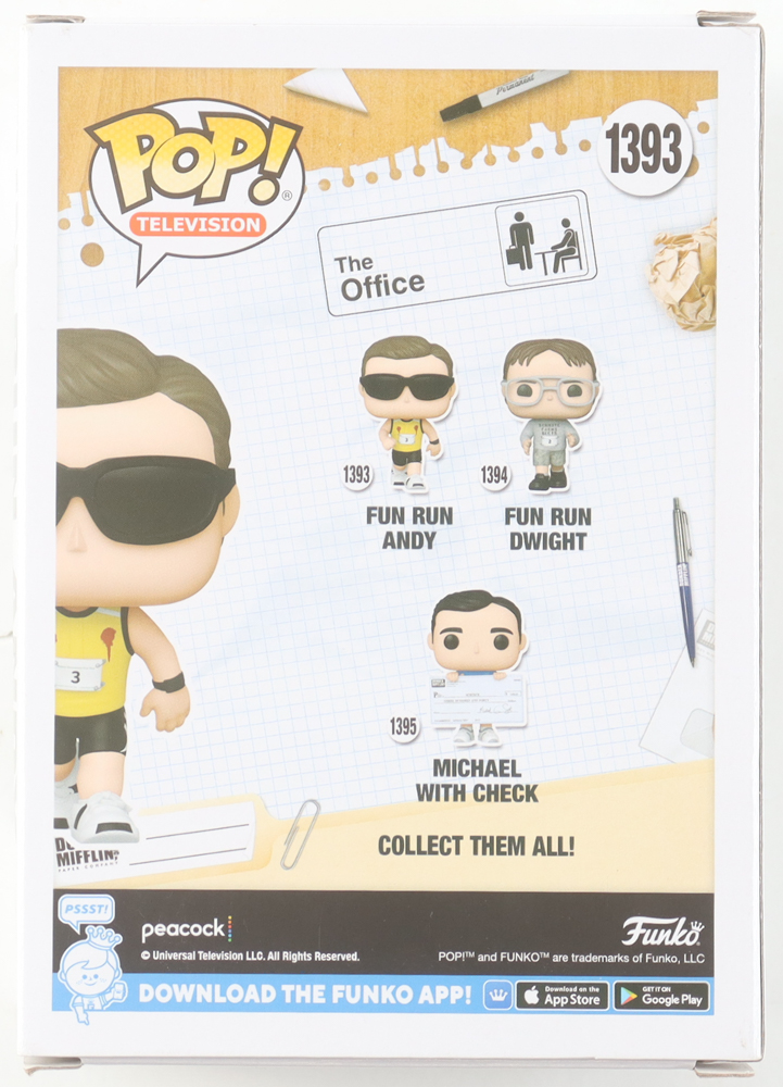 Ed Helms Signed "The Office" #1393 Fun Run Andy Funko Pop! Vinyl Figure (JSA) at PristineAuction.com Ed Helms Signed "The Office" #1393 Fun Run Andy Funko Pop! Vinyl Figure (JSA) at PristineAuction.com