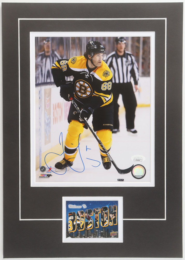 Jaromir Jagr Signed Bruins Custom Lithograph Display with Sports Card (JSA) at PristineAuction.com Jaromir Jagr Signed Bruins Custom Lithograph Display with Sports Card (JSA) at PristineAuction.com