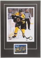 Jaromir Jagr Signed Bruins Custom Lithograph Display with Sports Card (JSA) at PristineAuction.com