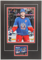 Jacob Trouba Signed Rangers Custom Lithograph Display with Sports Card (JSA) at PristineAuction.com