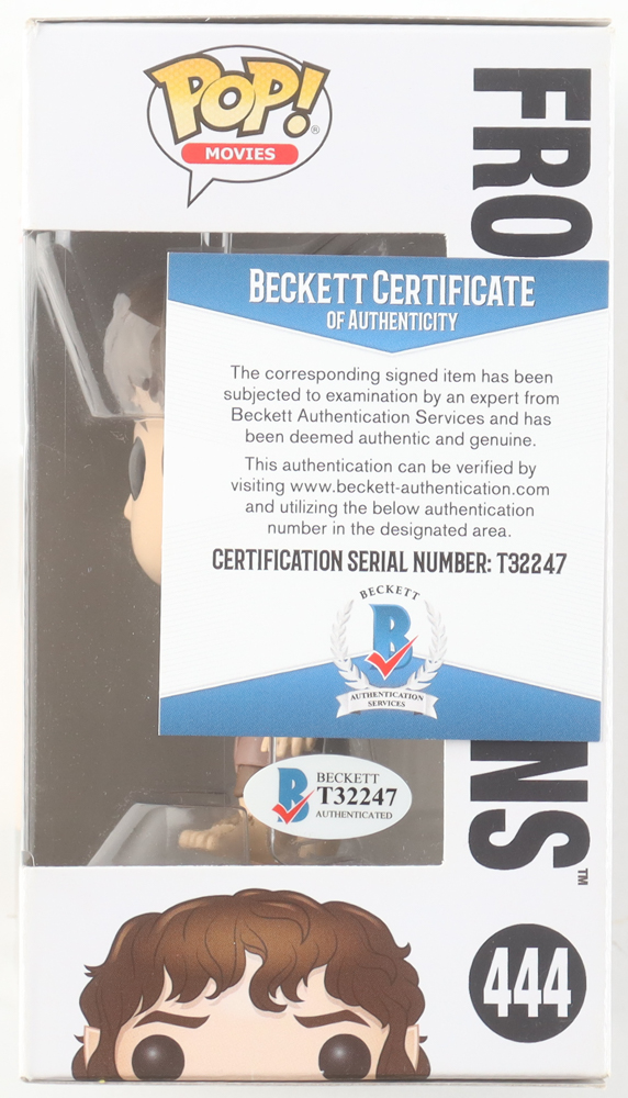 Elijah Wood Signed "The Lord of the Rings" #444 Frodo Baggins Funko Pop! Vinyl Figure (Beckett) at PristineAuction.com Elijah Wood Signed "The Lord of the Rings" #444 Frodo Baggins Funko Pop! Vinyl Figure (Beckett) at PristineAuction.com